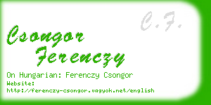 csongor ferenczy business card